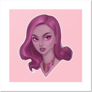 Magenta Girl Posters and Art